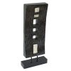 AR-011 Tall Rectangular Vertical Wooden Concave Art Object With Circular Ripple And Silver Accents from Adesso Wholesale.