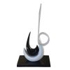 AR-039 Abstract Black And White Enamelled Aluminium Sculptural Piece. One of Many Beautiful Accessories from Adesso Wholesale.