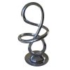 AR-040 Tall Aluminium Sculptural Piece On Round Double Stepped Base. One of Many Beautiful Accessories from Adesso Wholesale.