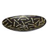BI-068 Oval Horn Soap Dish With Burnished Chromosome Pattern. One of Many Beautiful Accessories from Adesso Wholesale.