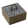 BO-184 Large Aluminium And Jute Box With Beige Lining. One of Many Beautiful Handcrafted Accessories from Adesso Wholesale.