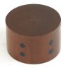 BO-197 Large Round Light Wooden Container With Lid And Dark Wood Dot Decor. One of Many Accessories from Adesso Wholesale.