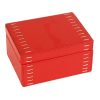 BO-230 French Connection Rectangular Red Box With Stitching Accent. One of Many Beautiful Exclusive Accessories from Adesso Wholesale.