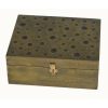 BO-346 Rectangular Metal Covered Box With Random Lunar Dots. One of Many Beautiful Handcrafted Accessories from Adesso Wholesale.