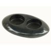 CA-266 Pebble Shaped Black Soapstone 2 T-Lite Holder. One of Many Beautiful, Exclusive and Luxurious Accessories from Adesso Wholesale.