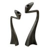 CA-284 Set Of 2 Curvilinear Aluminium Candlesticks In Antique Silver Finish. One of Many Exclusive and Luxurious Accessories from Adesso Wholesale.