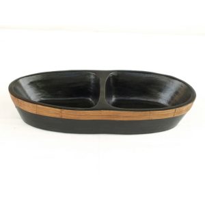 Oval Platter With Two Sections