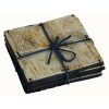 CO-097 Set of 4 Square Burnished Horn Tile Coasters. One of Many Beautiful Handcrafted, Exclusive and Luxurious Accessories from Adesso Wholesale.