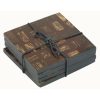 CO-100 Set of 4 Coasters With Coconut Rectangular Segments In Brown Ground. One of Many Beautiful Exclusive and Luxurious Accessories from Adesso Wholesale.