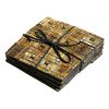 CO-115 Set of 4 Square Horn Coasters With Small Tiles In Rustic Burnished Finish. One of Many Beautiful and Luxurious Accessories from Adesso Wholesale.