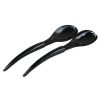 CU-210 Horn Salad Server Set With Long Tapered Dark Horn Handles. One of Many Beautiful Handcrafted and Luxurious Accessories from Adesso Wholesale.