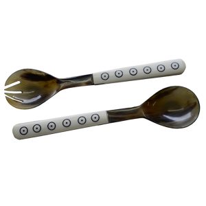 Horn Salad Server Set