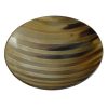 DB-243 Large Shallow Round Horn Dish With Burnished Stripe Design. One of Many Beautiful Handcrafted and Luxurious Accessories from Adesso Wholesale.