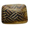 DB-265 Small Square Raised Edge Horn Dish With Burnished Parquet Pattern. One of Many Beautiful Handcrafted and Luxurious Accessories from Adesso Wholesale.