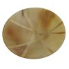 DB-328 Small Shallow Round Horn Dish With Burnished Zen Line Motif. One of Many Beautiful Handcrafted and Exclusive Accessories from Adesso Wholesale.