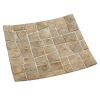 DB-441 Large Square Golden Capiz Shell Plate With Light Ground. One of Many Beautiful Handcrafted and Exclusive Accessories from Adesso Wholesale.