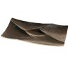 DB-454 Rectangular Nickel Plated Aluminium Platter With Radiating Rough Finish. One of Many Beautiful Handcrafted and Exclusive Accessories from Adesso Wholesale.