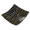 DB-502 Medium Square Horn Dish With Burnished Zig Zag Contours. One of Many Beautiful and Luxurious Accessories from Adesso Wholesale.