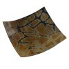 DB-507 Small Square Horn Dish With Burnished Pebble Mosaic Design. One of Many Beautiful Handcrafted and Luxurious Accessories from Adesso Wholesale.