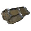 DB-531 Large Nickel Plated Free Form Five Division Aluminium Platter. One of Many Beautiful Handcrafted and Luxurious Accessories from Adesso Wholesale.