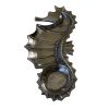 DB-545 Nickel Plated Seahorse Design Aluminium Dish. One of Many Beautiful Handcrafted, Exclusive and Luxurious Accessories from Adesso Wholesale.
