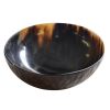 DB-546 Large Deep Round Horn Dish With Hammered Finish Outside And Polished Inside. One of Many Exclusive and Luxurious Accessories from Adesso Wholesale.