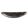 DB-559 Large Canoe Shape Horn Dish With Burnished Square Dots. One of Many Beautiful Handcrafted and Exclusive Accessories from Adesso Wholesale.