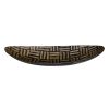 DB-560 Medium Canoe Shape Horn Dish With Burnished Parquet Pattern. One of Many Beautiful and Exclusive Accessories from Adesso Wholesale.