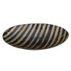 DB-561 Medium Shallow Oval Horn Dish With Burnished Diagonal Stripes. One of Many Beautiful, Exclusive and Luxurious Accessories from Adesso Wholesale.