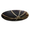 DB-562 Medium Shallow Oval Horn Dish With Burnished Zen Line Pattern. One of Many Beautiful and Exclusive Accessories from Adesso Wholesale.