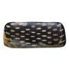 DB-566 Medium Rectangular Raised Edge Horn Dish With Burnished Tear Drop Motif. One of Many Beautiful and Luxurious Accessories from Adesso Wholesale.