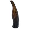 GL-101 Small Thick Anthracite Glass Vase With Deep Off Vertical Deep Cuts Exposing Green Glass Underneath. One of Many Accessories from Adesso Wholesale.