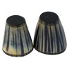 KI-027 Horn Salt And Pepper Set With Burnished Tiger Stripe Accent. One of Many Beautiful Exclusive and Luxurious Accessories from Adesso Wholesale.
