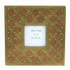 PF-173 Large Square Picture Frame With Embossed Pattern And Studs. One of Many Beautiful Handcrafted and Luxurious Accessories from Adesso Wholesale.