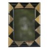 PF-373 Rectangular Photo Frame With Light And Dark Horn Triangular Segments. One of Many Beautiful, Exclusive and Luxurious Accessories from Adesso Wholesale.