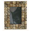 PF-400 Rectangular Photo Frame With Small Burnished Horn Square Tiles. One of Many Beautiful Handcrafted Accessories from Adesso Wholesale.
