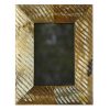 PF-448 Rectangular Horn Picture Frame With Large Segments And Thick Diagonal Grooves. One of Many Luxurious Accessories from Adesso Wholesale.