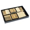 TL-062 Boxed Set of 2 Natural Seagrass Black Stripe Placemats, Coasters And Silk Serviettes. One of Many Beautiful Handcrafted Accessories from Adesso Wholesale.