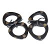 TL-072 Set of Four Triangular Horn Napkin Rings With Dot Motif. One of Many Beautiful Handcrafted, Exclusive and Luxurious Accessories from Adesso Wholesale.