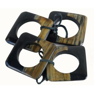 Set of Four Square Napkin Rings