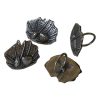 TL-096 Set of Four Nickel Plated Aluminium Seashell Motif Serviette Rings. One of Many Beautiful Exclusive and Luxurious Accessories from Adesso Wholesale.