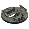 TR-110 Round Bone And Horn Segment Tray, Glass Top, Bone And Horn Handles - Supplied With Cheese Knife. One of Many Accessories from Adesso Wholesale.