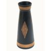 VS-224 Black Terracotta Vase With Copper Accents. One of Many Beautiful Handcrafted, Exclusive and Luxurious Accessories from Adesso Wholesale.