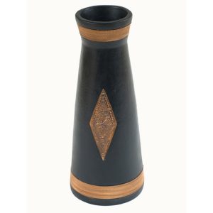 Terracotta Vase With Copper Accents
