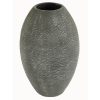 VS-236 Large Round Black Terracotta Vase With Trotol Blue Finish. One of Many Beautiful Handcrafted, Exclusive and Luxurious Accessories from Adesso Wholesale.