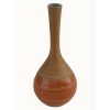 VS-287 Tall Neck Orange Ceramic Vase With Concentric Circle Motif. One of Many Beautiful Handcrafted, Exclusive and Luxurious Accessories from Adesso Wholesale.