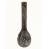 VS-303 Dark Rustic Wood Tapered Long Neck Vase With White Wash Swirl Highlights And Internal Metal Liner. One of Many Accessories from Adesso Wholesale.