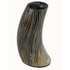 VS-377 Horn Vase With Carved Chisel Finish - Not For Water. One of Many Beautiful Handcrafted, Exclusive and Luxurious Accessories from Adesso Wholesale.