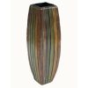 VS-392 Tall Iron Vase With Antique Multicolour Vertical Stripes. One of Many Beautiful Handcrafted, Exclusive and Luxurious Accessories from Adesso Wholesale.