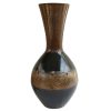VS-451 Tall Flared Neck Vase With Fluted Top And Circle Motif. One of Many Beautiful Handcrafted, Exclusive and Luxurious Accessories from Adesso Wholesale.